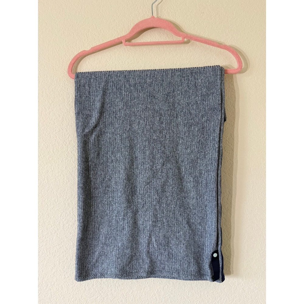 Lululemon Vinyasa Scarf Blue White Striped Convertible Snap Wrap Infinity Scarf